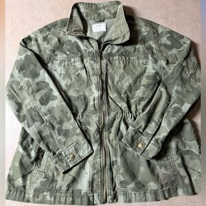 Old Navy Women’s Camo Utility Jacket Zip Front Size XL
